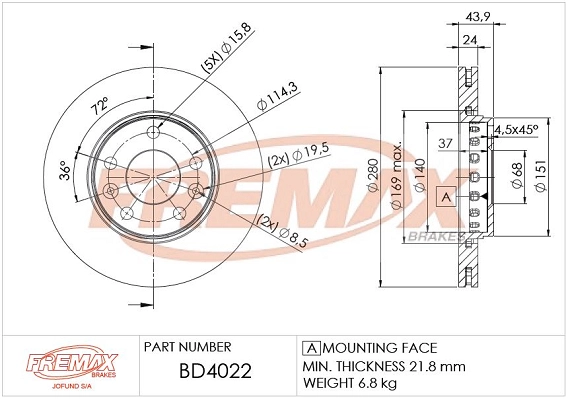Brake Disc (BD-4022)