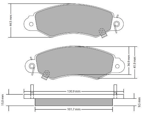 Brake Pad Set, disc brake (FBP-1732)