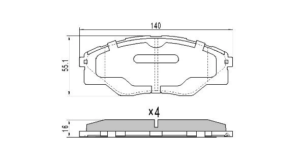 Brake Pad Set, disc brake (FBP-0083)