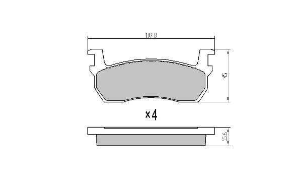 Brake Pad Set, disc brake (FBP-0298)