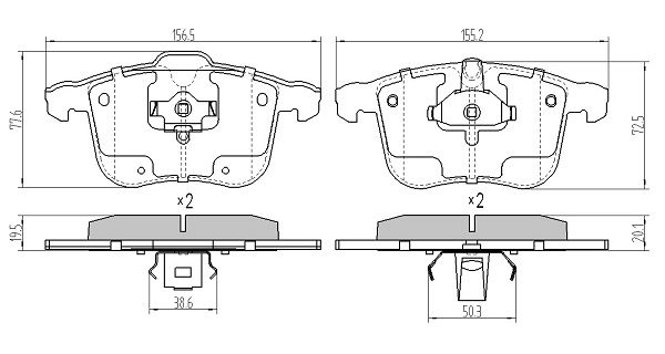 Brake Pad Set, disc brake (FBP-1410)
