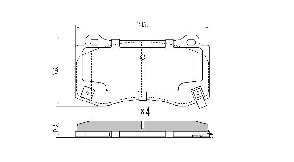 Brake Pad Set, disc brake (FBP-0333)