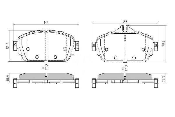 Brake Pad Set, disc brake (FBP-1895)