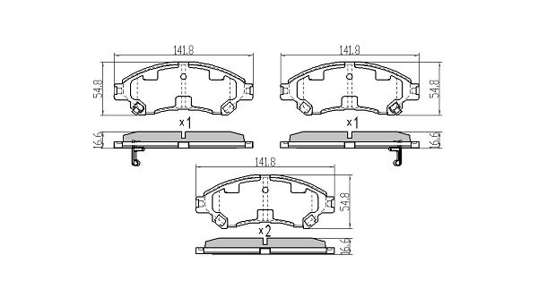 Brake Pad Set, disc brake (FBP-1998)