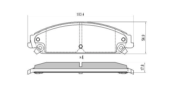 Brake Pad Set, disc brake (FBP-1703)