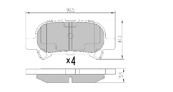 Brake Pad Set, disc brake (FBP-0075)