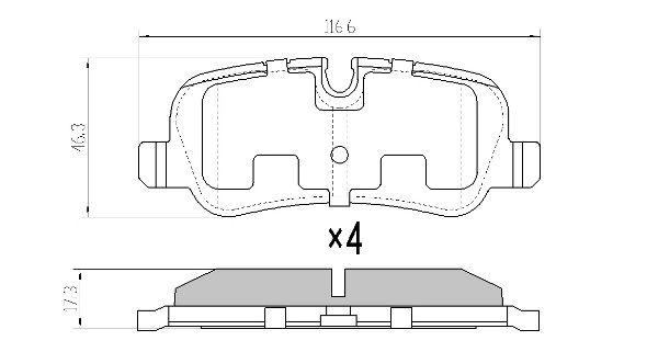 Brake Pad Set, disc brake (FBP-1567)