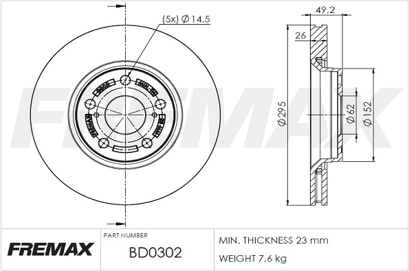 Brake Disc (BD-0302)