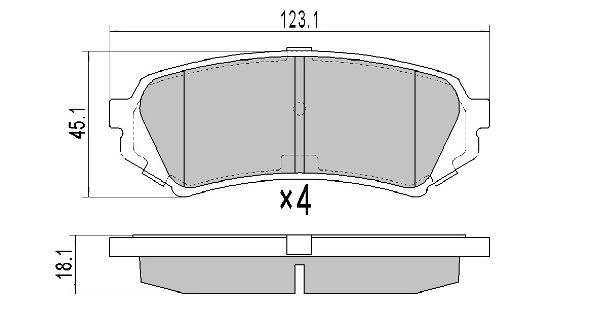 Brake Pad Set, disc brake (FBP-1805)