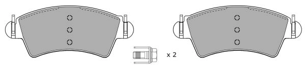 Brake Pad Set, disc brake (FBP-1169)