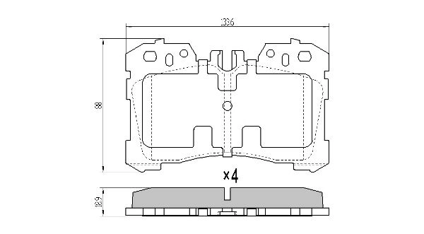 Brake Pad Set, disc brake (FBP-1556)