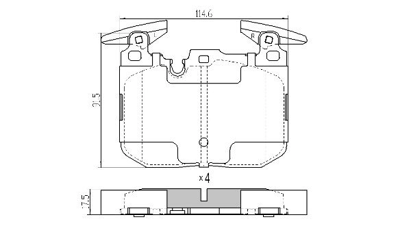 Brake Pad Set, disc brake (FBP-1919)