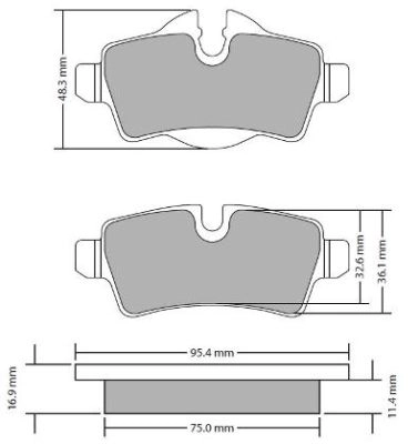 Brake Pad Set, disc brake (FBP-1714)