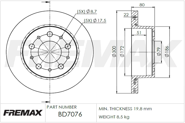 Brake Disc (BD-7076)