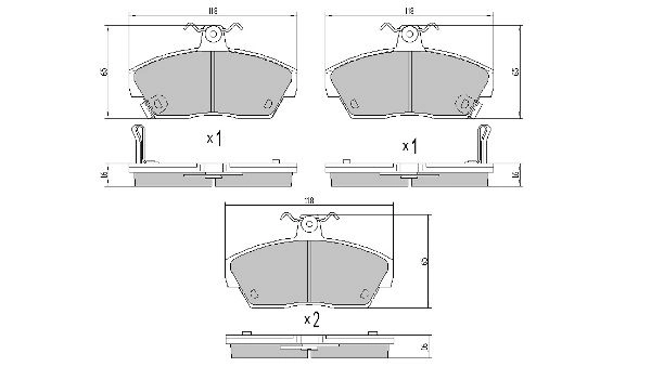 Brake Pad Set, disc brake (FBP-0852)