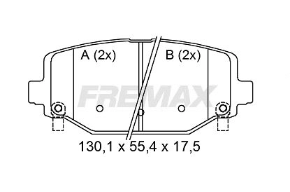 Brake Pad Set, disc brake (FBP-1875)