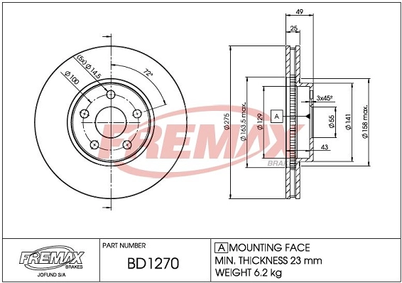 Brake Disc (BD-1270)