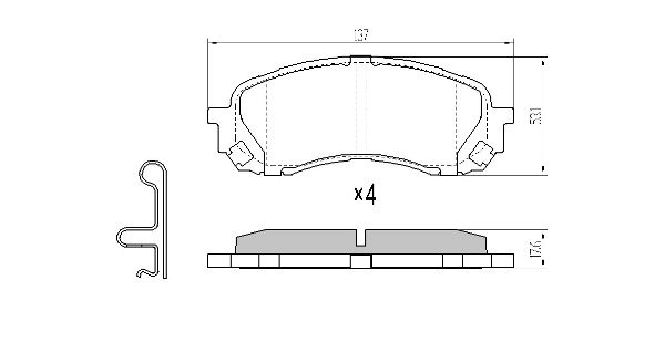 Brake Pad Set, disc brake (FBP-0030)