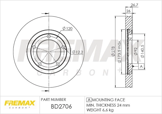 Brake Disc (BD-2706)