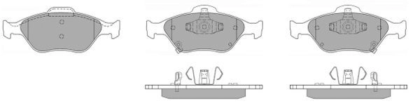 Brake Pad Set, disc brake (FBP-1160)