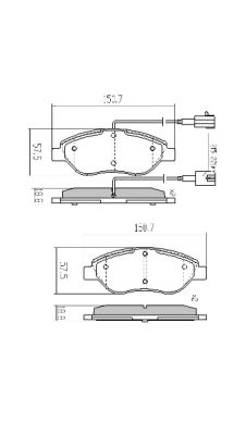 Brake Pad Set, disc brake (FBP-1782)