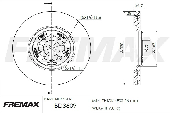 Brake Disc (BD-3609)