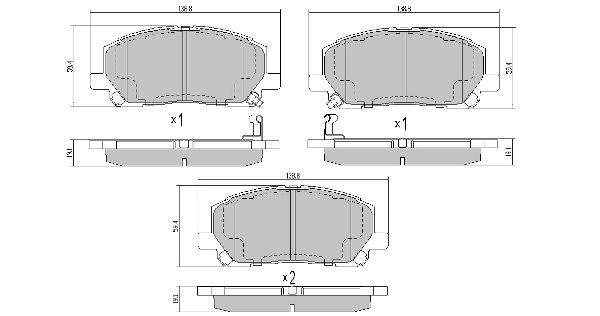 Brake Pad Set, disc brake (FBP-1629)