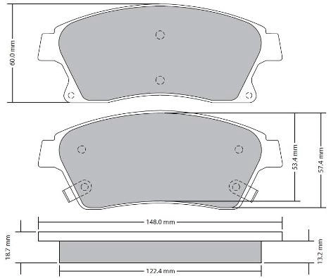 Brake Pad Set, disc brake (FBP-1724)