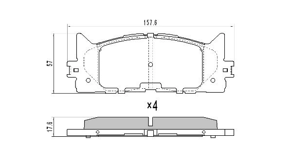 Brake Pad Set, disc brake (FBP-1617)