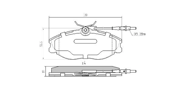 Brake Pad Set, disc brake (FBP-1017)