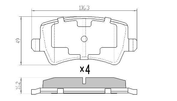 Brake Pad Set, disc brake (FBP-1497)