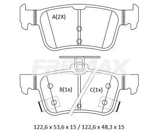 Brake Pad Set, disc brake (FBP-2606)