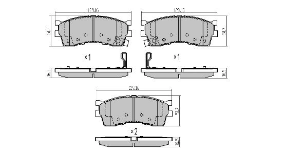 Brake Pad Set, disc brake (FBP-1547)