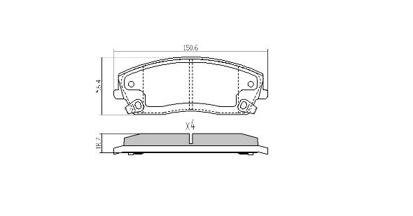 Brake Pad Set, disc brake (FBP-1883)