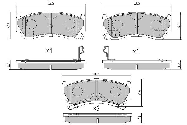 Brake Pad Set, disc brake (FBP-1598)