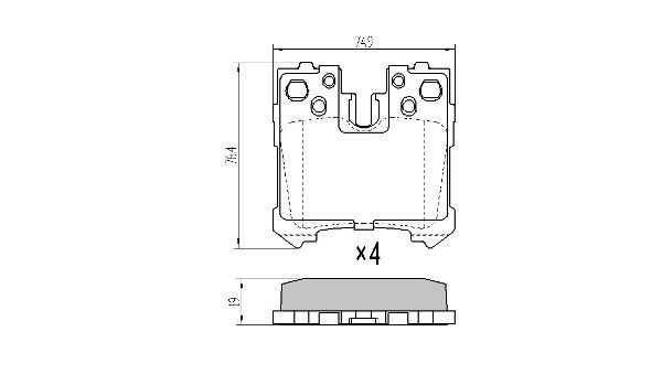 Brake Pad Set, disc brake (FBP-1692)