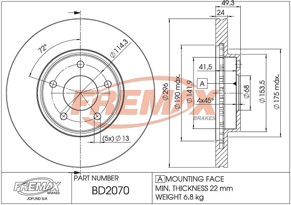 Brake Disc (BD-2070)