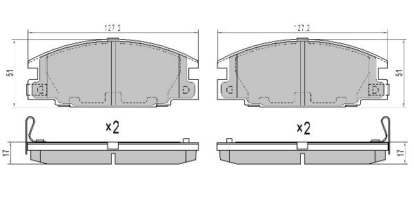 Brake Pad Set, disc brake (FBP-0016)