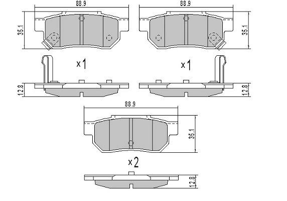 Brake Pad Set, disc brake (FBP-1528)