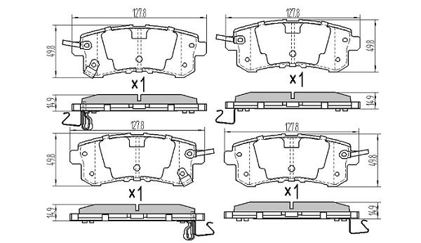 Brake Pad Set, disc brake (FBP-0084)