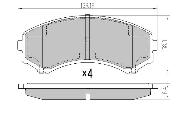 Brake Pad Set, disc brake (FBP-1594)