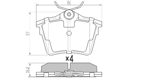 Brake Pad Set, disc brake (FBP-1409)