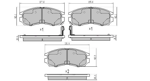Brake Pad Set, disc brake (FBP-1103)