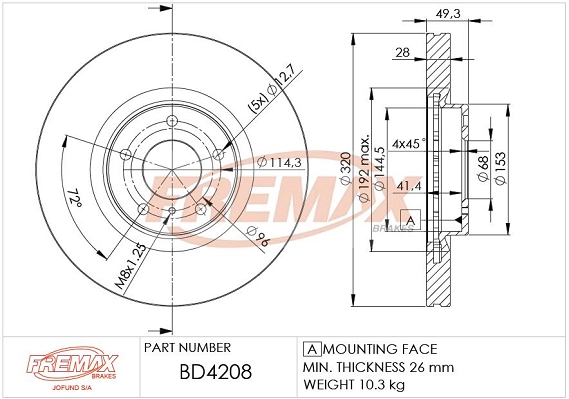 Brake Disc (BD-4208)