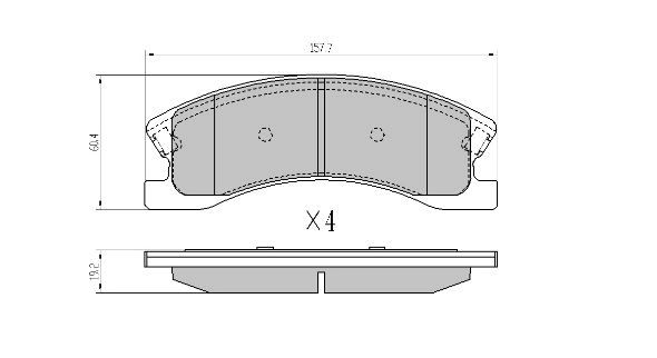 Brake Pad Set, disc brake (FBP-1734)