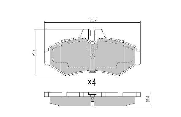 Brake Pad Set, disc brake (FBP-1131)
