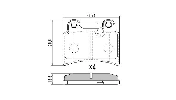 Brake Pad Set, disc brake (FBP-1709)
