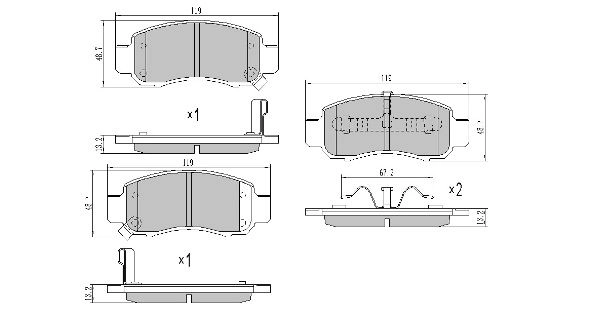 Brake Pad Set, disc brake (FBP-1793)