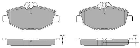 Brake Pad Set, disc brake (FBP-1304)