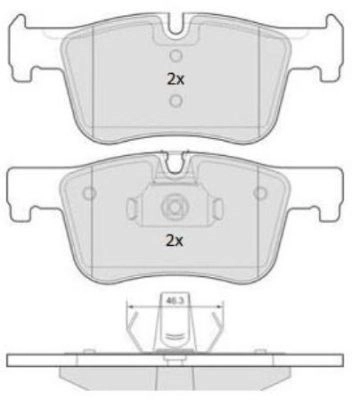 Brake Pad Set, disc brake (FBP-1873)